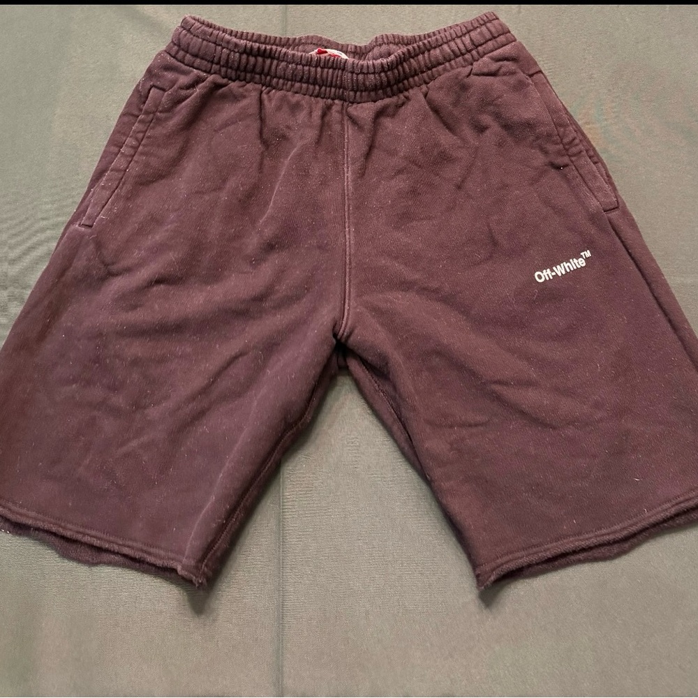 Off-White Men's Dark Brown Athletic Shorts
